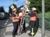 Befestigung der Straßenbanner 2010